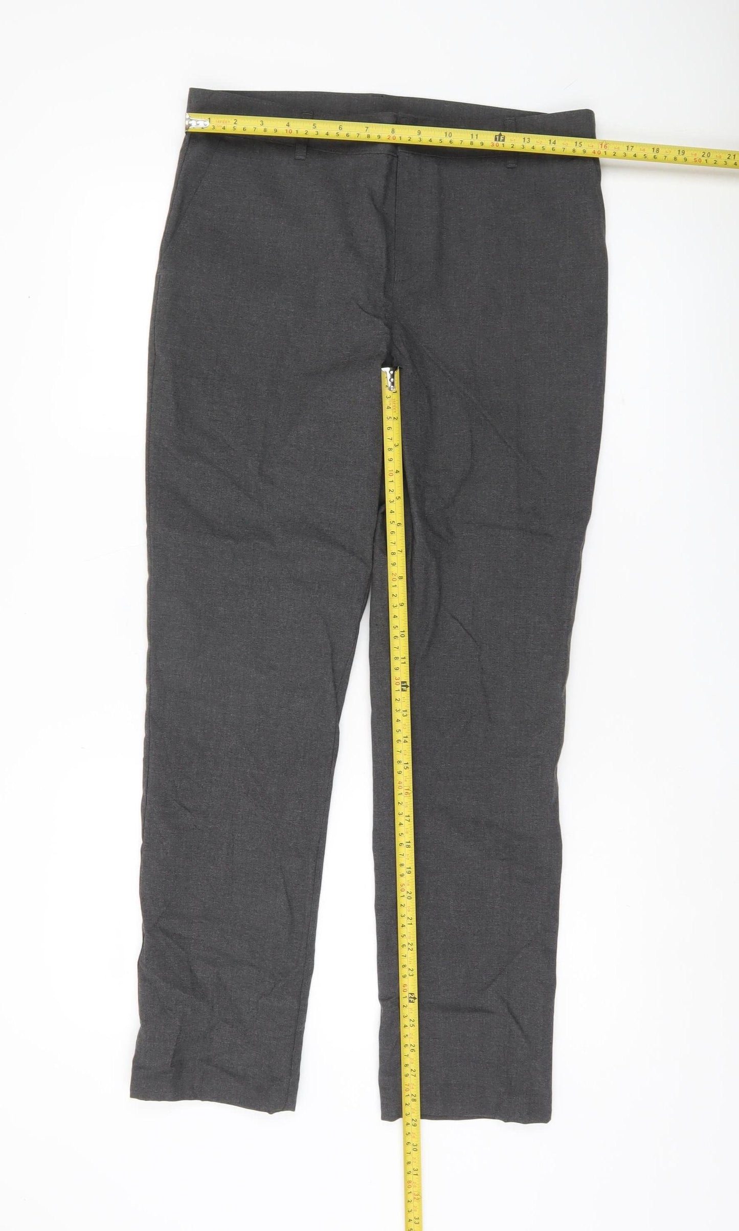 Marks and Spencer Boys Grey 16 Years Regular Fit Dress School Trousers
