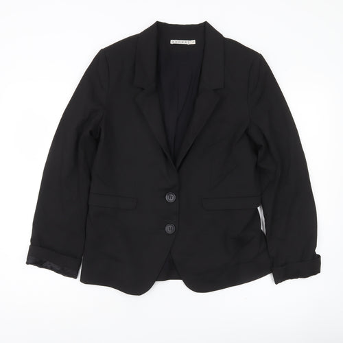 Kookai Womens Black Size 12 Classic Blazer Jacket Workwear