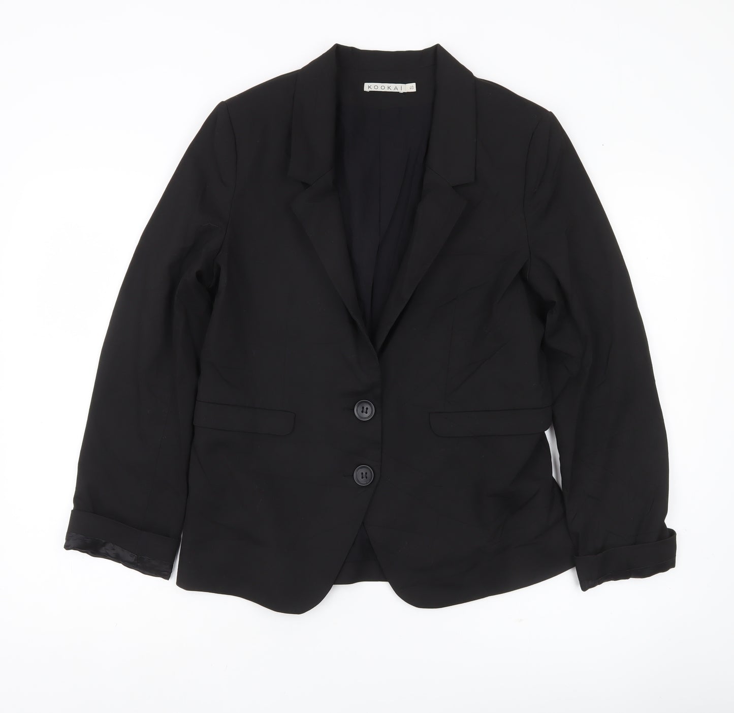 Kookai Womens Black Size 12 Classic Blazer Jacket Workwear