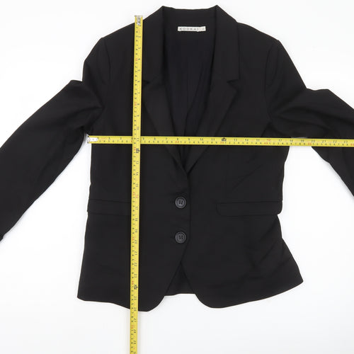 Kookai Womens Black Size 12 Classic Blazer Jacket Workwear