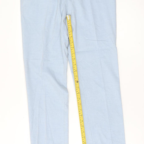 Marks and Spencer Men's Blue Slim Fit Dress Pants Trousers 30W 33L