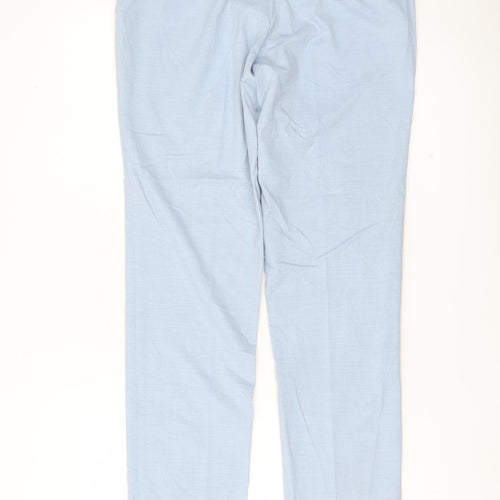 Marks and Spencer Men's Blue Slim Fit Dress Pants Trousers 30W 33L