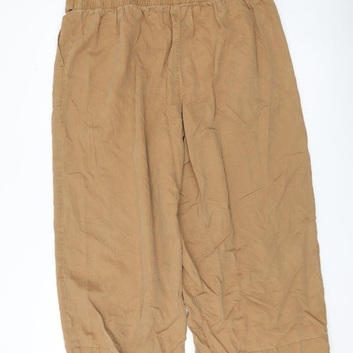 Marks and Spencer Women’s Brown Paperbag Wide-Leg Trousers Size 20