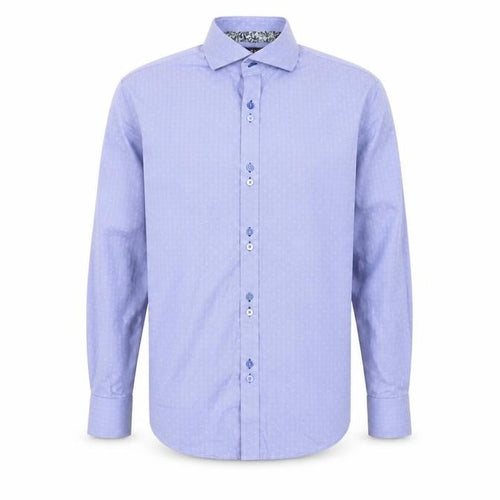 Jeff Banks Men’s Blue Cotton Button-Up Shirt Size 17 Long Sleeve