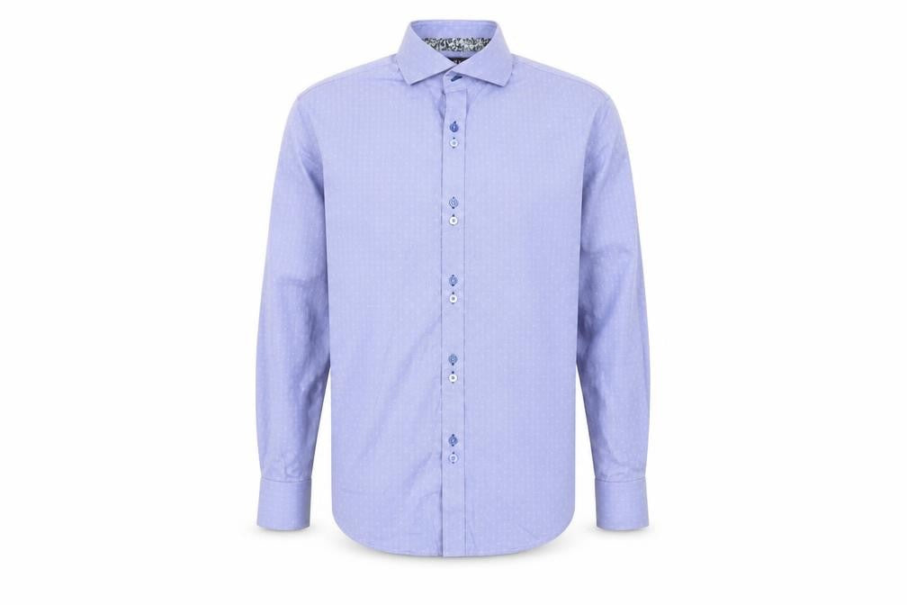 Jeff Banks Men’s Blue Cotton Button-Up Shirt Size 17 Long Sleeve