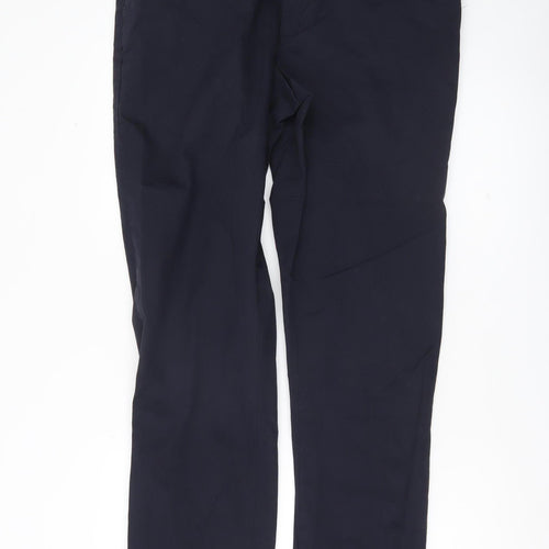 Marks and Spencer Men’s Blue Chino Trousers 38W 33L Regular Fit