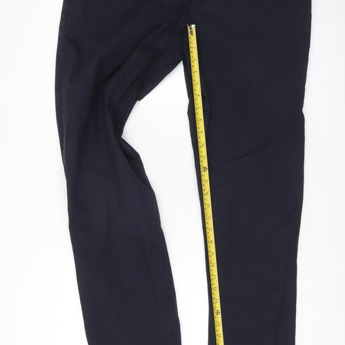 Marks and Spencer Men’s Blue Chino Trousers 38W 33L Regular Fit