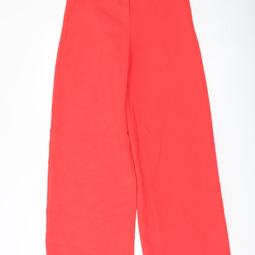 Marks and Spencer Women’s Red Wide-Leg Trousers Size 6 Regular