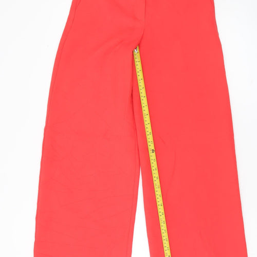 Marks and Spencer Women’s Red Wide-Leg Trousers Size 6 Regular