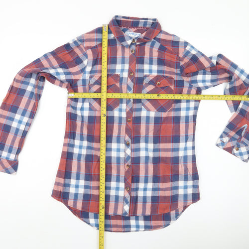 Marks and Spencer Womens Multicoloured Plaid Button-Up Shirt Size 10