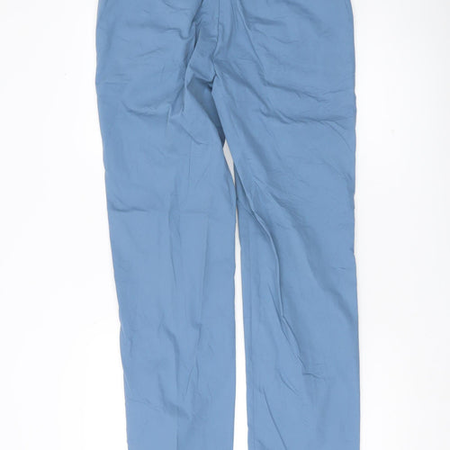 Marks and Spencer Mens Blue Chino Trousers 30W 33L Straight Fit