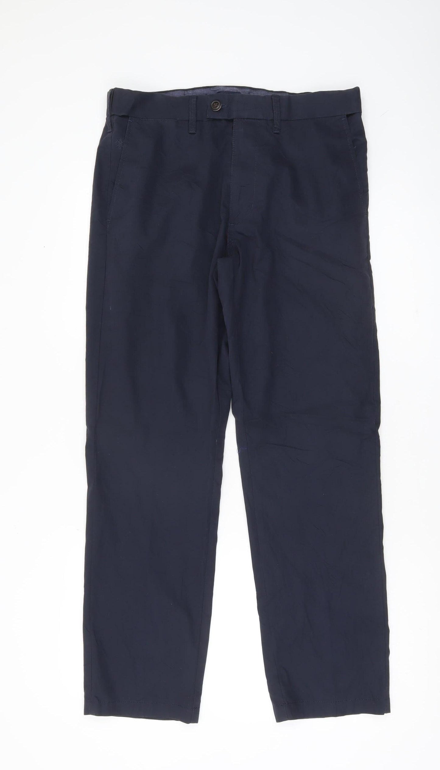 Marks and Spencer Men’s Blue Chino Trousers 32W 29L Straight Fit