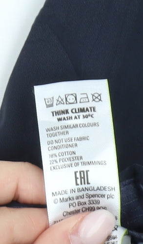 Marks and Spencer Men’s Blue Chino Trousers 32W 29L Straight Fit