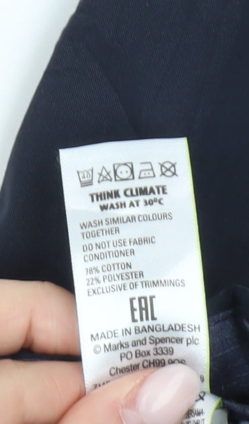 Marks and Spencer Men’s Blue Chino Trousers 32W 29L Straight Fit