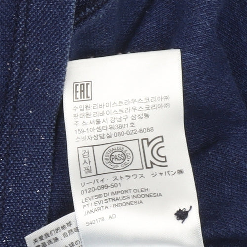 Levi's Men's Blue Cotton Polo Shirt Size L Short Sleeve Casual