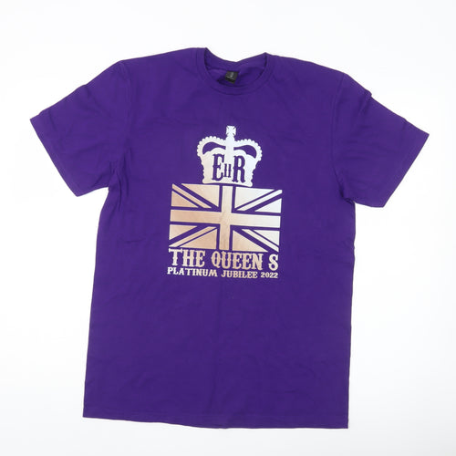 Gildan Men's Purple Medium Crew Neck Graphic Print T-Shirt Jubilee 2022