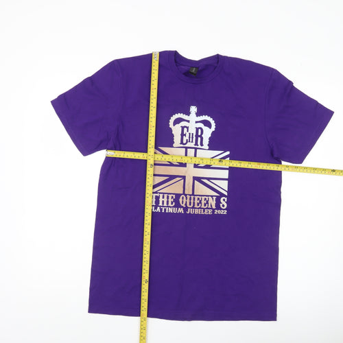 Gildan Men's Purple Medium Crew Neck Graphic Print T-Shirt Jubilee 2022