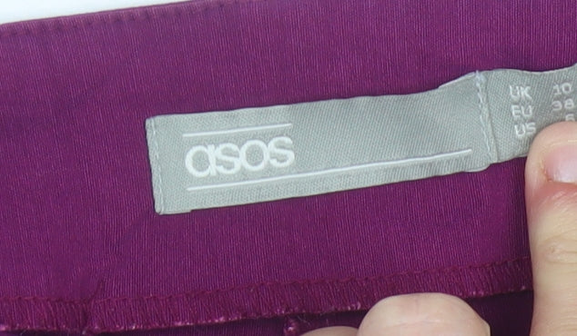 ASOS Women’s Purple Slim Straight Trousers UK 10 Workwear