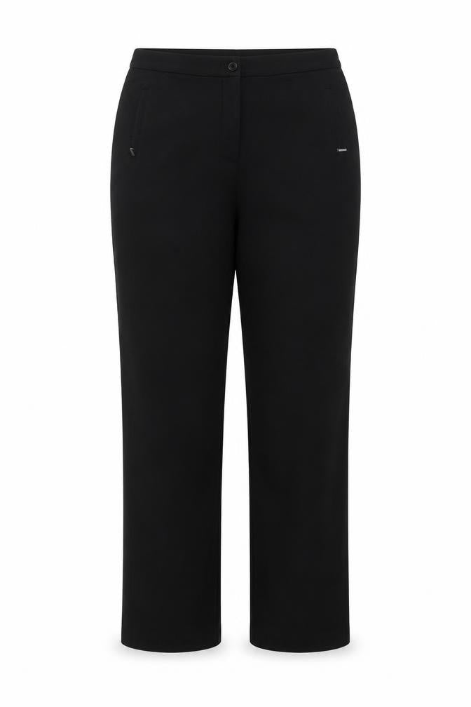 Marks and Spencer Women Black Size 10 Straight Leg Trousers
