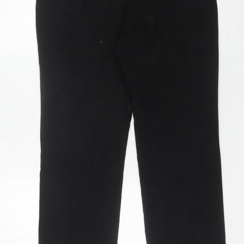 Marks and Spencer Women Black Size 10 Straight Leg Trousers