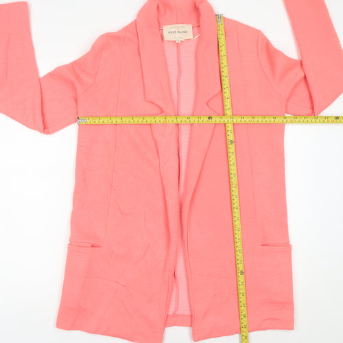 River Island Women’s Pink Shawl Collar Blazer Size 8