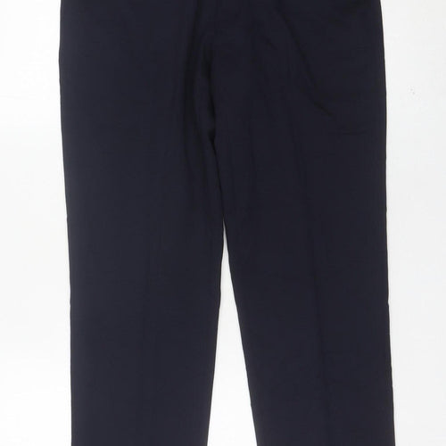 Marks and Spencer Men’s Blue Slim Wool Blend Dress Pants 30W 29L
