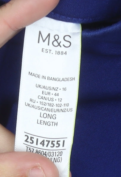Marks and Spencer Women’s Blue Size 16 Tall Jegging Slim Fit Jeans