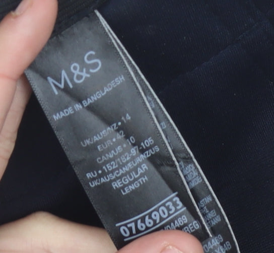 Marks and Spencer Womens Black Size 14 Dress Pants Trousers