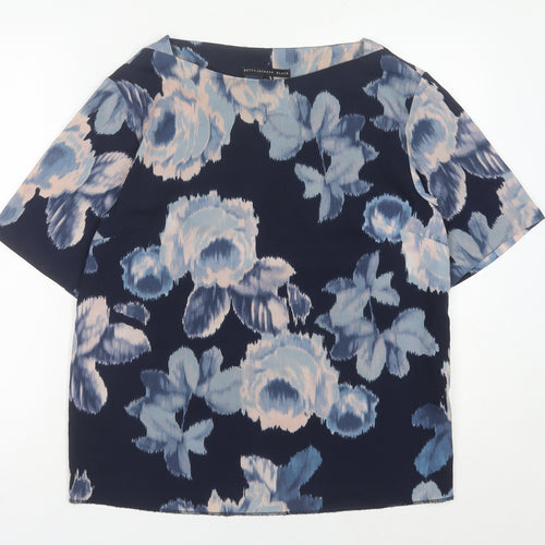 Betty Jackson Black Womens Floral Blouse Size 12 Multicoloured