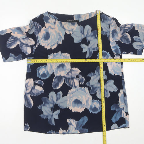Betty Jackson Black Womens Floral Blouse Size 12 Multicoloured