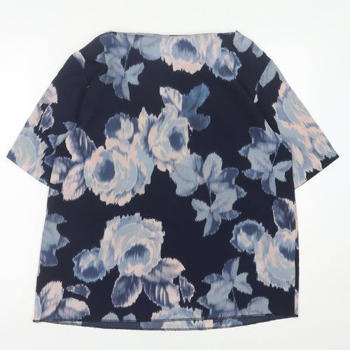 Betty Jackson Black Womens Floral Blouse Size 12 Multicoloured