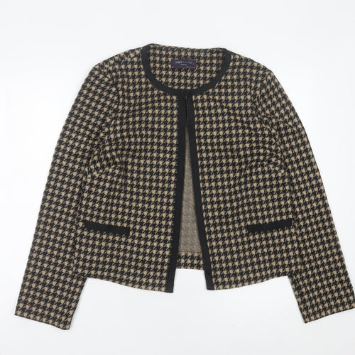 Marks and Spencer Womens Black Houndstooth Slim Fit Suit Jacket Size 16
