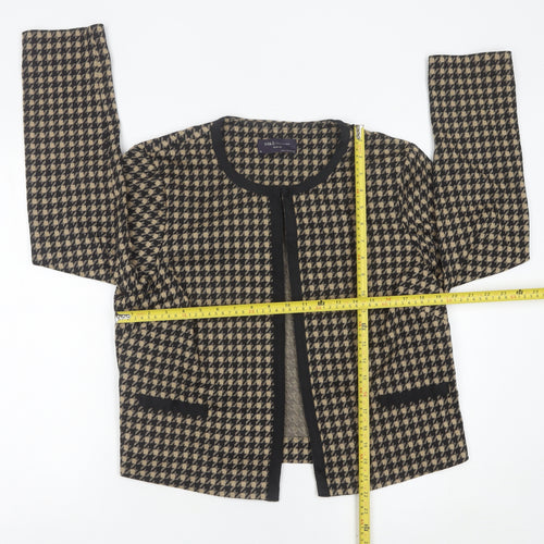 Marks and Spencer Womens Black Houndstooth Slim Fit Suit Jacket Size 16