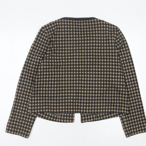 Marks and Spencer Womens Black Houndstooth Slim Fit Suit Jacket Size 16