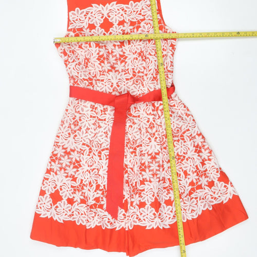 Debenhams Women’s Red Floral Lace Fit & Flare Dress Size 12