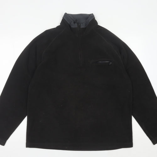 Marks & Spencer Men's Black Fleece Zip Jacket Size M 38"-40" Regular Fit