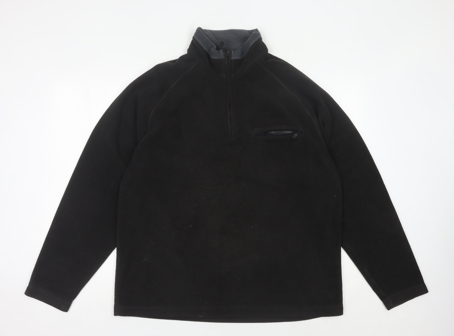 Marks & Spencer Men's Black Fleece Zip Jacket Size M 38"-40" Regular Fit