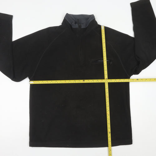 Marks & Spencer Men's Black Fleece Zip Jacket Size M 38"-40" Regular Fit