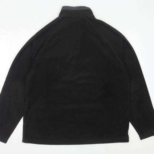 Marks & Spencer Men's Black Fleece Zip Jacket Size M 38"-40" Regular Fit