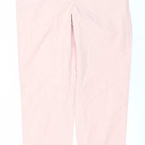 Marks and Spencer Womens Pink Chino Trousers Size 6 Regular Fit