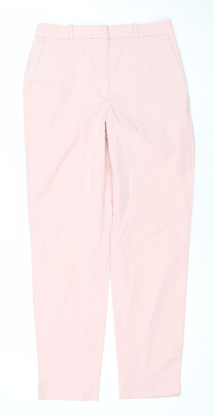 Marks and Spencer Womens Pink Chino Trousers Size 6 Regular Fit