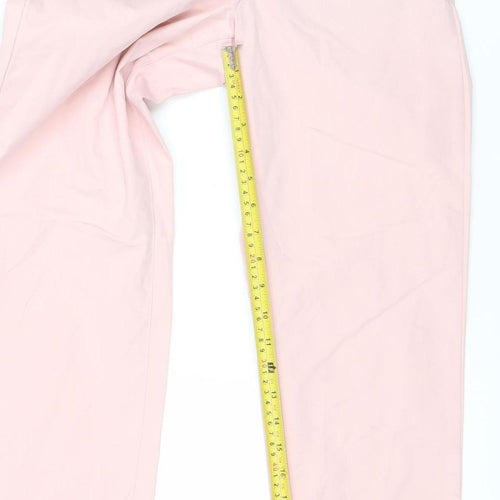 Marks and Spencer Womens Pink Chino Trousers Size 6 Regular Fit