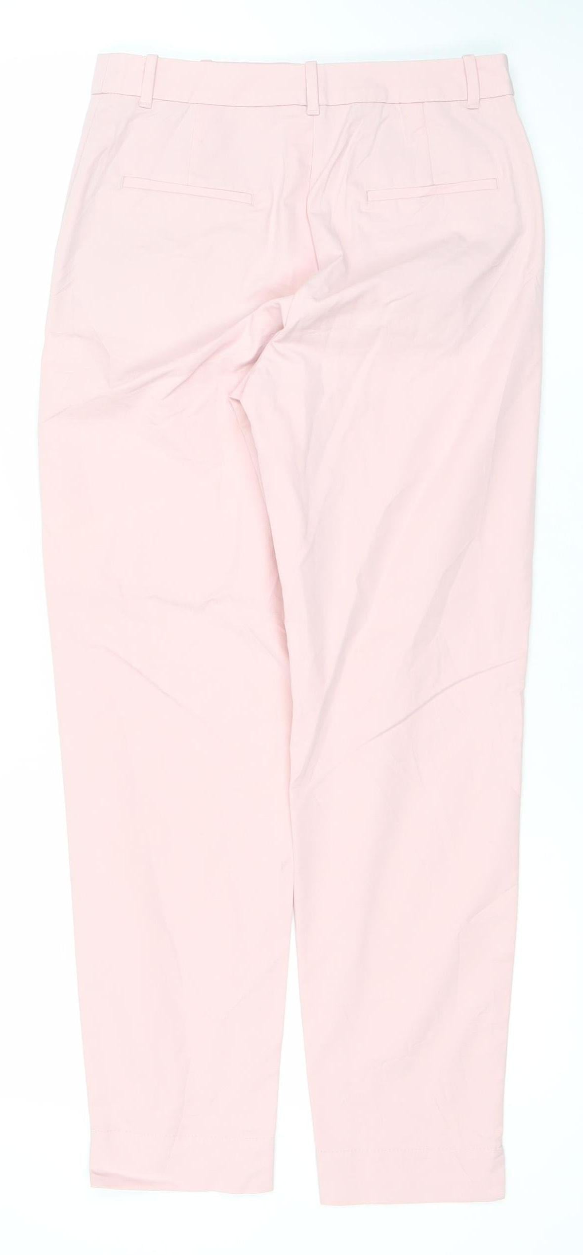 Marks and Spencer Womens Pink Chino Trousers Size 6 Regular Fit