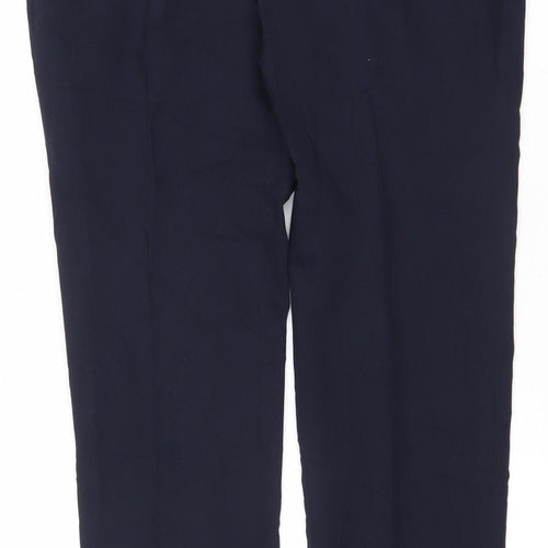Marks and Spencer Mens Blue Slim Fit Dress Pants 32W 33L Wool Blend