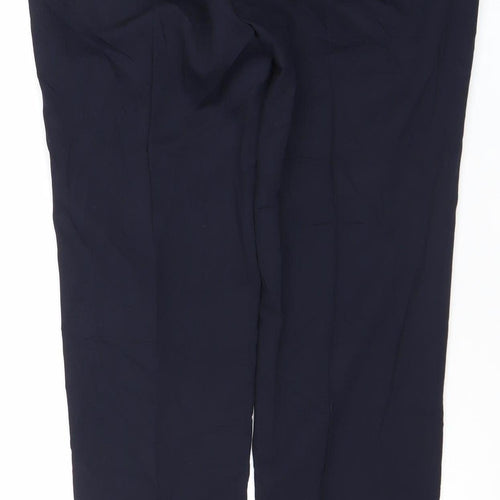 Marks and Spencer Mens Blue Slim Fit Dress Pants 32W 33L Wool Blend