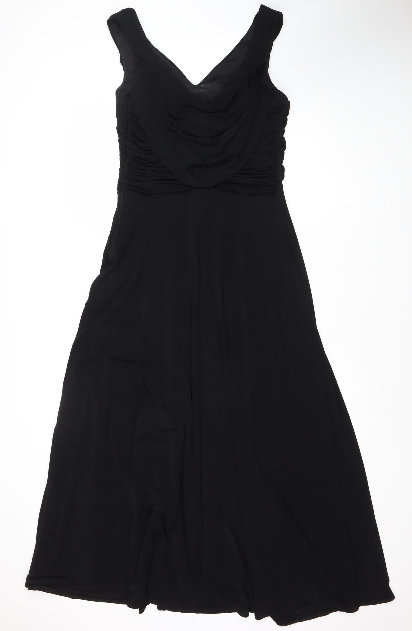 Coast Women’s Black One Shoulder Maxi Dress Size 16 Formal Ruched