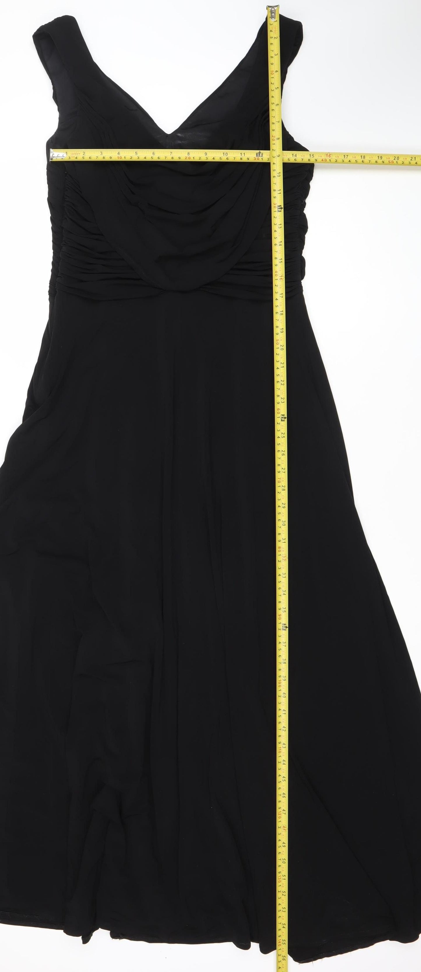 Coast Women’s Black One Shoulder Maxi Dress Size 16 Formal Ruched
