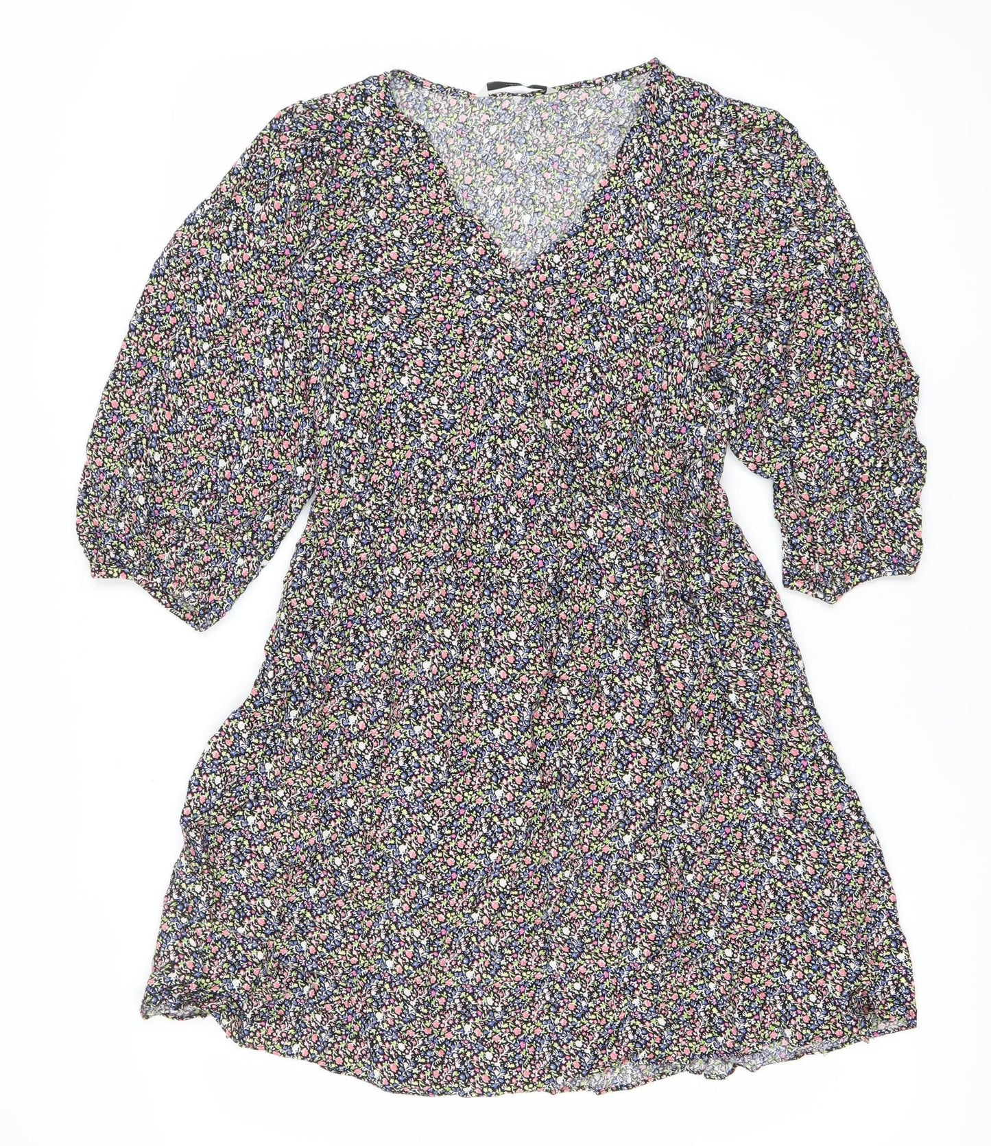 George Women’s Multicoloured Floral A-Line Knee Length Dress Size 12