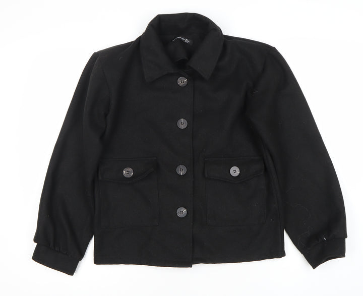 Boohoo Men’s Black Basic Jacket Size 36 Regular Fit Buttoned