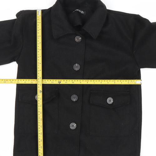 Boohoo Men’s Black Basic Jacket Size 36 Regular Fit Buttoned